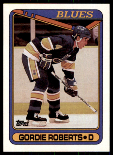 Hokejová karta Gordie Roberts Topps 1990-91 řadová č. 256