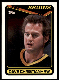 Hokejová karta Dave Christian Topps 1990-91 řadová č. 263