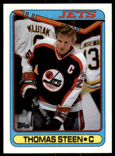 Hokejová karta Thomas Steen Topps 1990-91 řadová č. 283