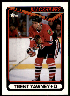 Hokejová karta Trent Yawney Topps 1990-91 řadová č. 297
