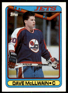 Hokejová karta Dave McLlwain Topps 1990-91 řadová č. 299