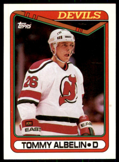 Hokejová karta Tommy Albelin Topps 1990-91 řadová č. 323