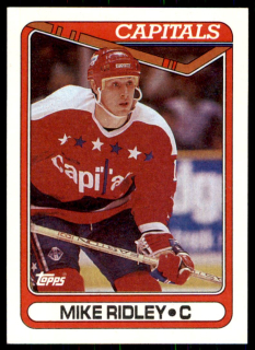 Hokejová karta Mike Ridley Topps 1990-91 řadová č. 327