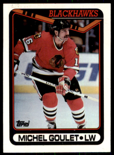 Hokejová karta Michel Goulet Topps 1990-91 řadová č. 329