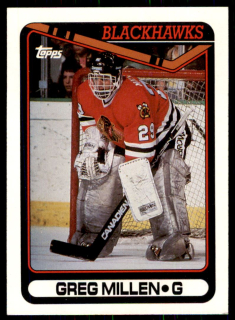 Hokejová karta Greg Millen Topps 1990-91 řadová č. 335