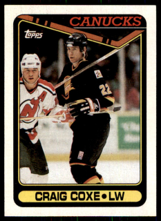 Hokejová karta Craig Coxe Topps 1990-91 řadová č. 339