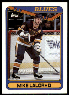 Hokejová karta Mike Lalor Topps 1990-91 řadová č. 341
