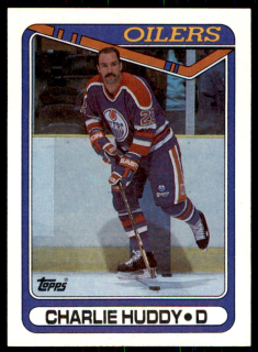 Hokejová karta Charlie Huddy Topps 1990-91 řadová č. 344
