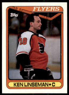 Hokejová karta Ken Linseman Topps 1990-91 řadová č. 345