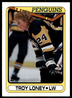 Hokejová karta Troy Loney Topps 1990-91 řadová č. 347