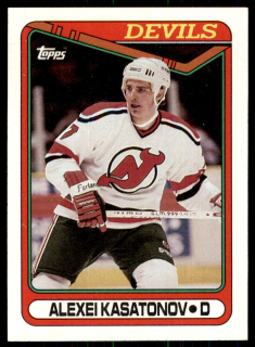 Hokejová karta Alexei Kasatonov Topps 1990-91 Rookie č. 358