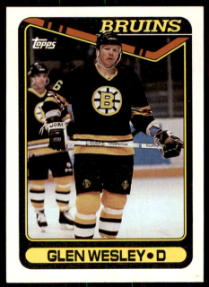 Hokejová karta Glen Wesley Topps 1990-91 řadová č. 379