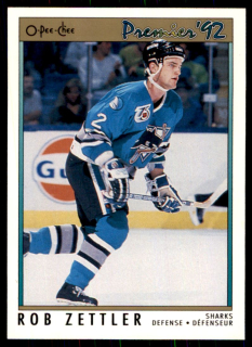 Hokejová karta Rob Zettler OPC Premier 1991-92 řadová č. 21