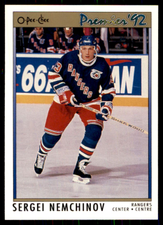 Hokejová karta Sergei Nemchinov OPC Premier 1991-92 Rookie č. 25