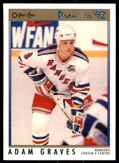 Hokejová karta Adam Graves OPC Premier 1991-92 řadová č. 28
