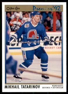 Hokejová karta Mikhail Tatarinov OPC Premier 1991-92 Rookie č. 62