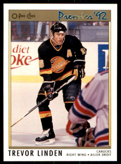 Hokejová karta Trevor Linden OPC Premier 1991-92 řadová č. 77