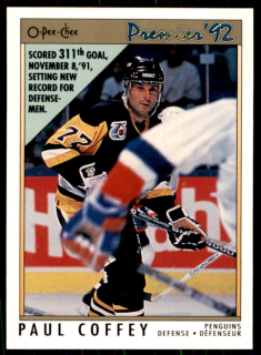 Hokejová karta Paul Coffey OPC Premier 1991-92 řadová č. 79