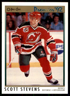 Hokejová karta Scott Stevens OPC Premier 1991-92 řadová č. 84