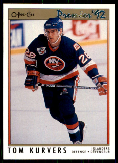 Hokejová karta Tom Kurvers OPC Premier 1991-92 řadová č. 98
