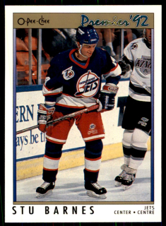 Hokejová karta Stu Barnes OPC Premier 1991-92 Rookie č. 109