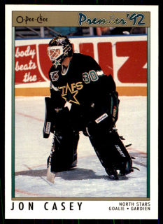 Hokejová karta Jon Casey OPC Premier 1991-92 řadová č. 112