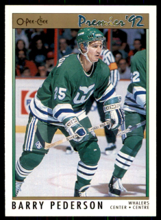 Hokejová karta Barry Pederson OPC Premier 1991-92 řadová č. 124