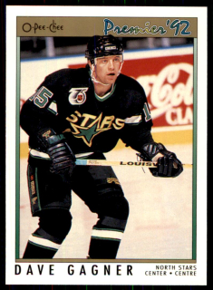 Hokejová karta Dave Gagner OPC Premier 1991-92 řadová č. 128