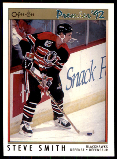 Hokejová karta Steve Smith OPC Premier 1991-92 řadová č. 136