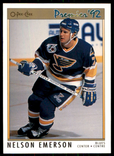 Hokejová karta Nelson Emerson OPC Premier 1991-92 Rookie č. 138