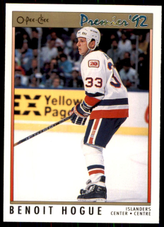 Hokejová karta Benoit Hogue OPC Premier 1991-92 řadová č. 179