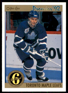 Hokejová karta Dave Ellett OPC Premier 1991-92 řadová ORIG6 č. 180