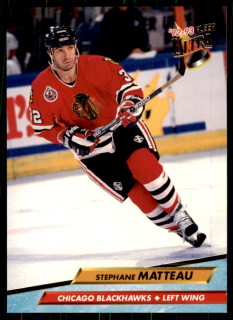Hokejová karta Stephane Matteau Fleer Ultra 1992-93 řadová č. 279