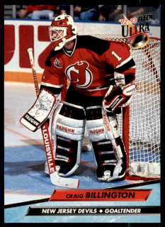 Hokejová karta Craig Billington Fleer Ultra 1992-93 řadová č. 334