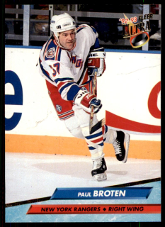 Hokejová karta Paul Broten Fleer Ultra 1992-93 řadová č. 353