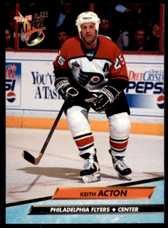 Hokejová karta Keith Acton Fleer Ultra 1992-93 řadová č. 368