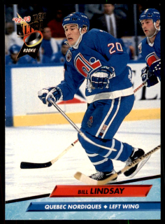 Hokejová karta Bill Lindsay Fleer Ultra 1992-93 Rookie č. 388