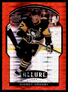 Hokejová karta Sidney Crosby UD Allure 2020-21 Red Rainbow č. 70