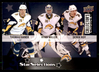 Hokejová karta Vanek / Miller / Roy UD 2009-10 3 star Selections č. 204