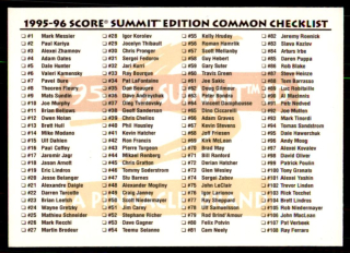 Hokejová karta Checklist 1-198 Pinnacle Summit 1995-96 č. 199