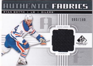 Hokejová karta Ryan Smyth UD SP Game Used 2011-12 Authentic Fabrics /100 č.AF-RS