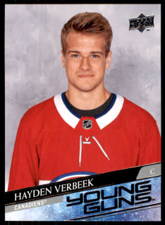 Hokejová karta Hyaden Verbeek UD Extended 2020-21 Young Guns č. 714