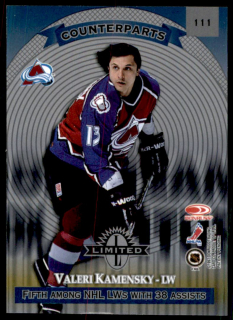Hokejová karta LaFontaine / Kamensky Donruss Limited Counterparts 97-98 č. 111