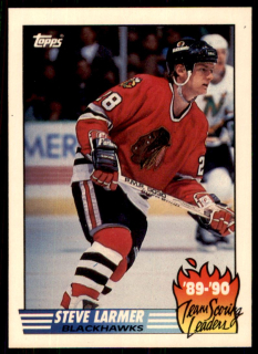 Hokejová karta Steve Larmer Score 1989-90 Team Scoring Leaders č. 1