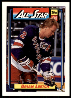 Hokejová karta Brian Leetch Topps 1991-92 1st Team NHL All-Star č. 261