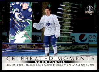 Hokejová karta Quinn Hughes UD SP Authentic 2020-21 Celebrated Moments č. 103