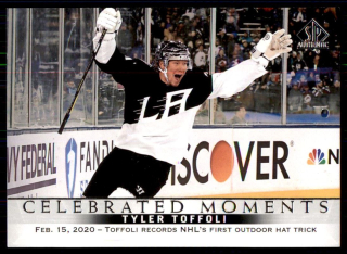 Hokejová karta Tyler Toffoli UD SP Authentic 2020-21 Celebrated Moments č. 106