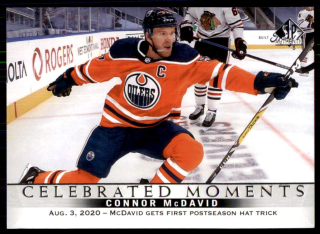 Hokejová karta Connor McDavid UD SP Authentic 2020-21 Celebrated Moments č. 108