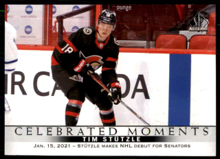 Hokejová karta Tim Stutzle UD SP Authentic 2020-21 Celebrated Moments č. 114