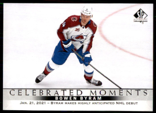Hokejová karta Bowen Byram UD SP Authentic 2020-21 Celebrated Moments č. 115